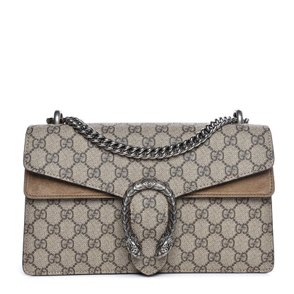 Gucci GG Supreme Monogram Small Dionysus Shoulder Bag Taupe 1 of 7