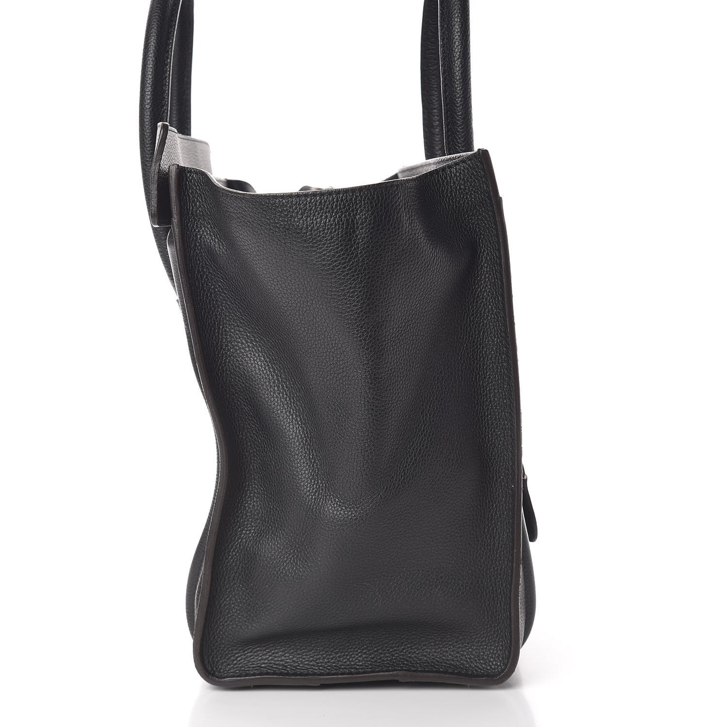 Drummed Calfskin Mini Luggage Black