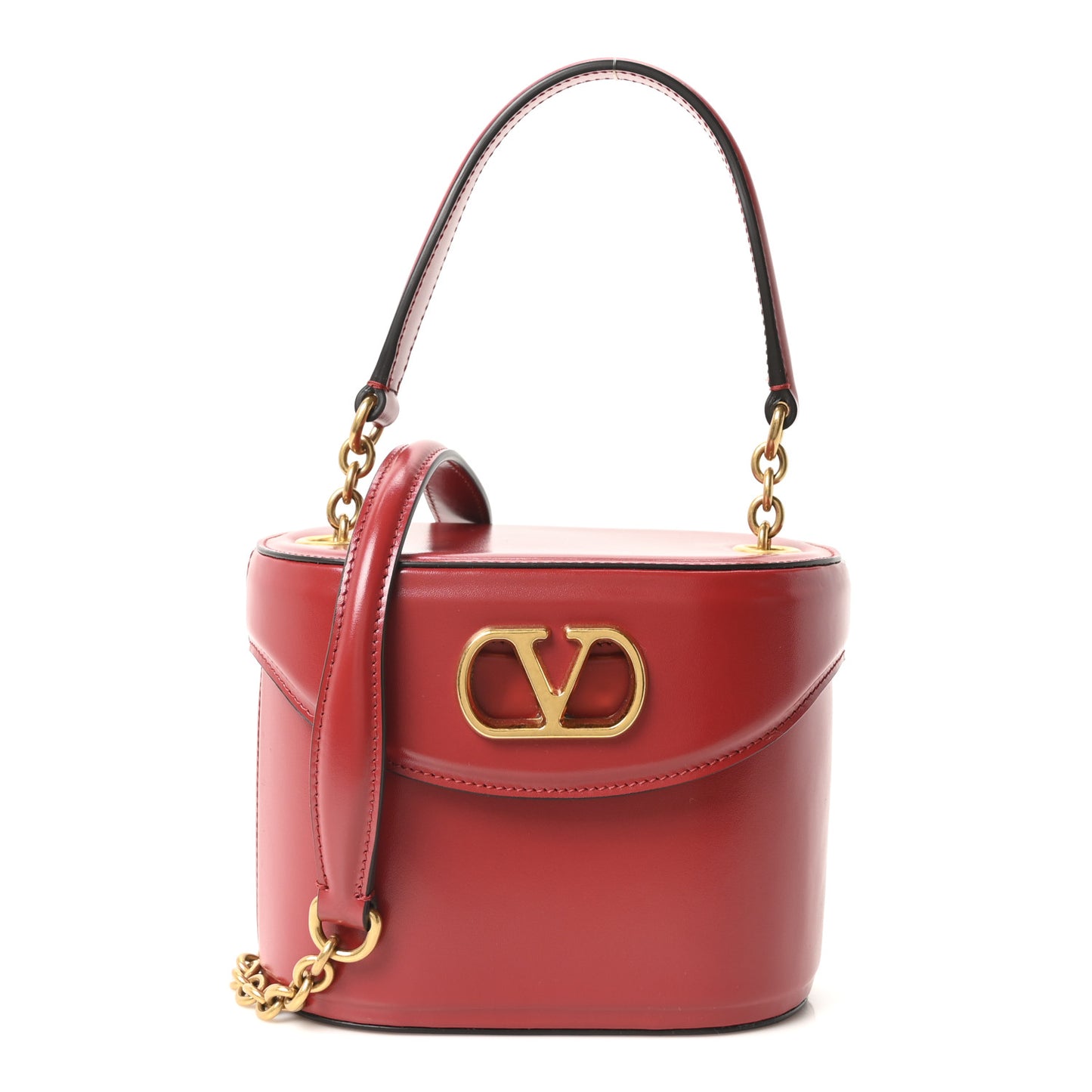 Calfskin VLogo Vain Vanity Bag Rosso Valentino
