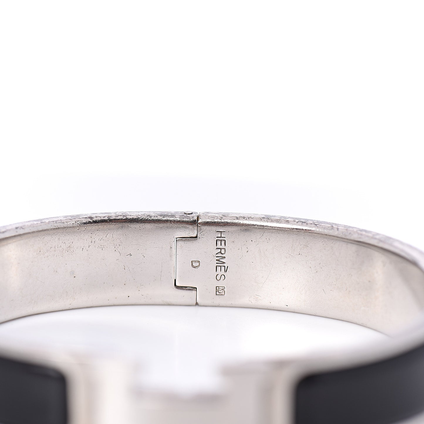 Enamel Narrow Clic Clac H Bracelet PM Black