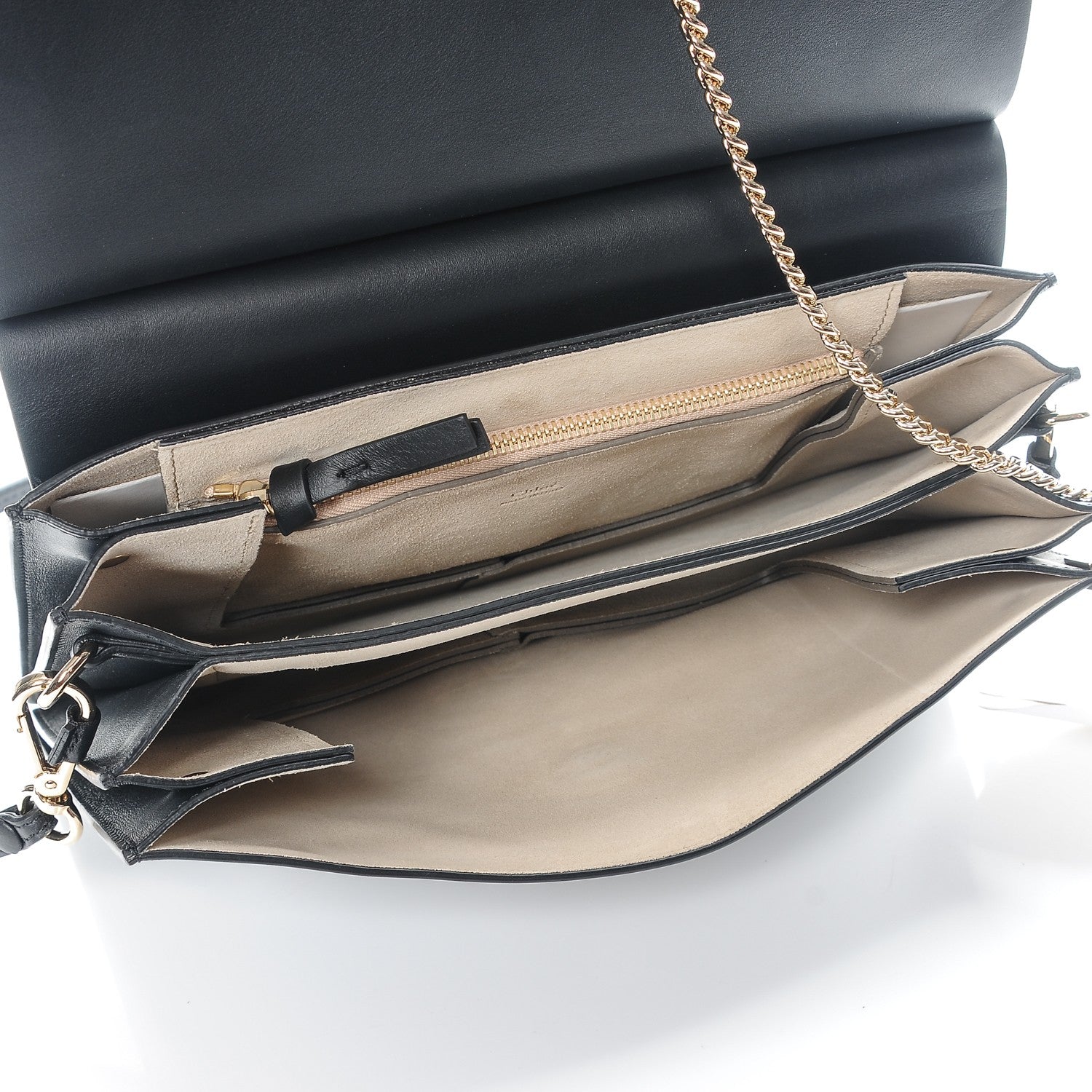 Chloe Suede Calfskin Medium Faye Shoulder Bag Black 5 of 6