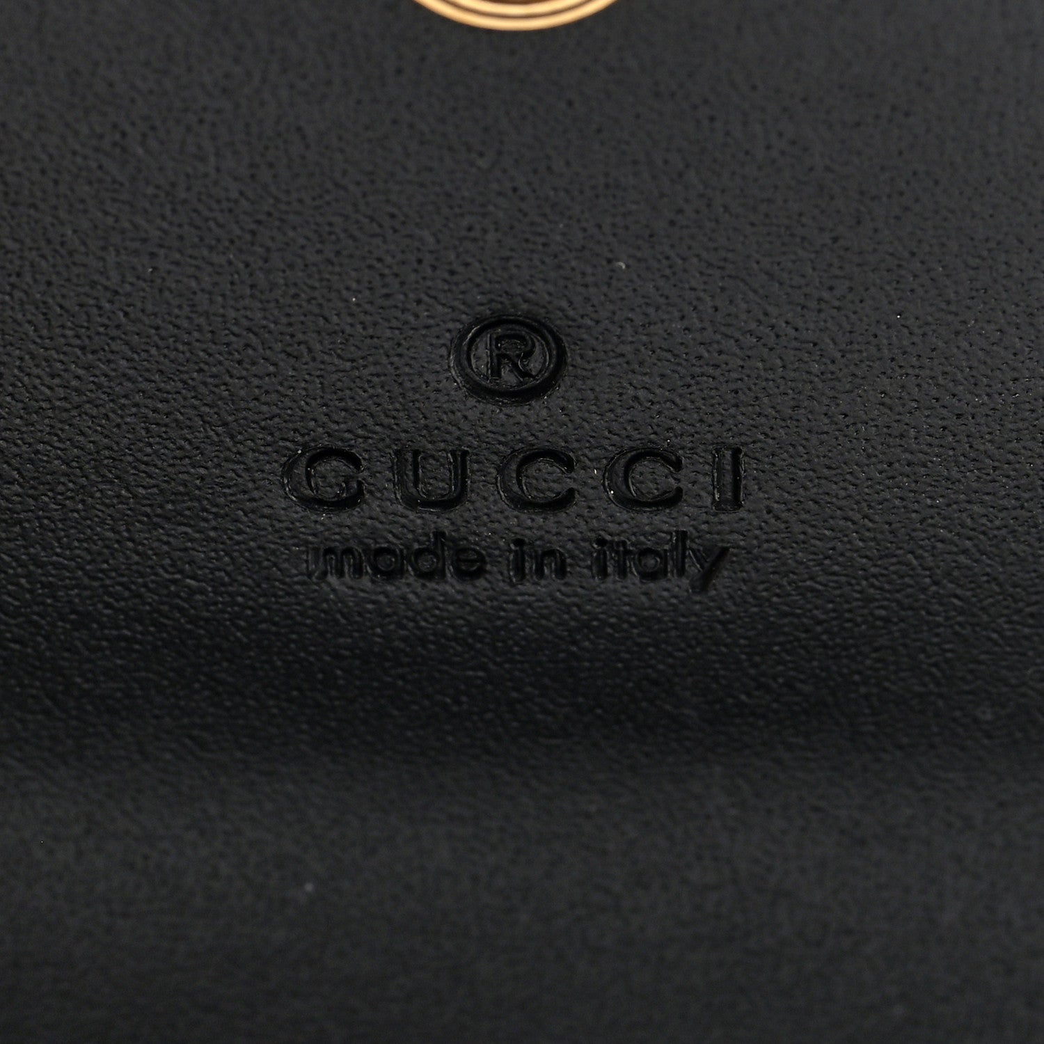 Gucci Gilbert Calfskin Jumbo GG Embossed Snap Wallet Black 6 of 8