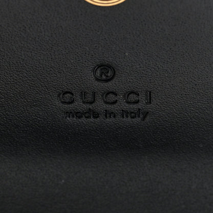 Gucci Gilbert Calfskin Jumbo GG Embossed Snap Wallet Black 6 of 8