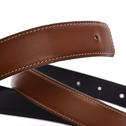 Hermes Barenia Chamonix 32mm Belt Strap 90 Fauve Black 9 of 9