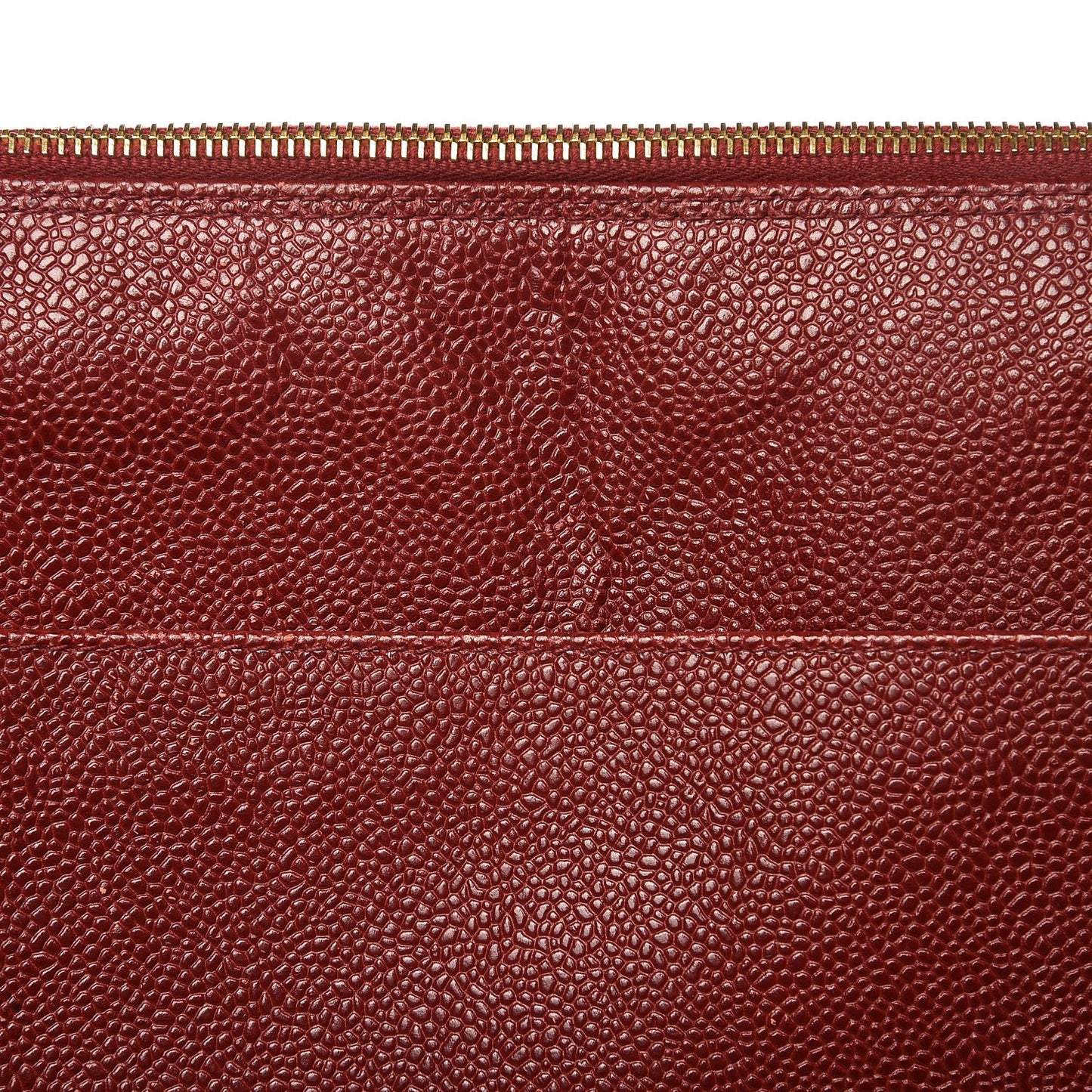 Caviar Large CC Shoulder Bag Red