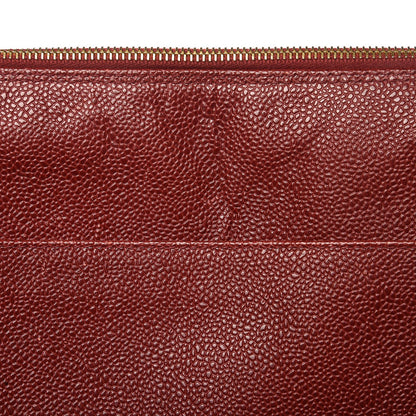 Chanel Caviar Large CC Shoulder Bag Red 11 of 14