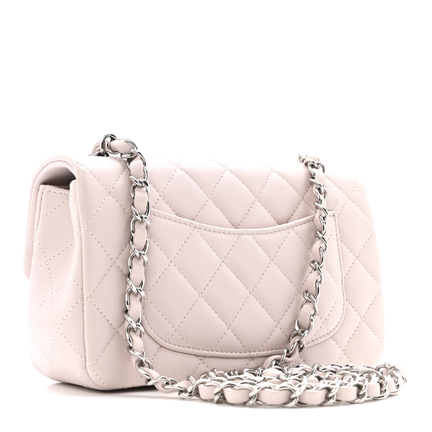 Chanel Lambskin Quilted Mini Rectangular Flap Light Purple 3 of 14