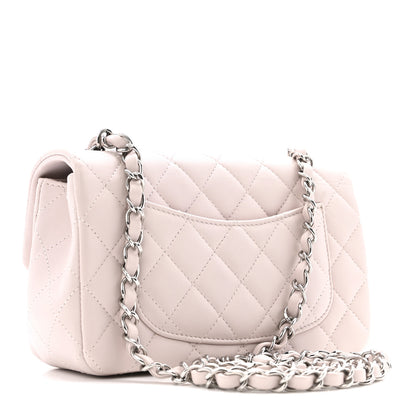 Chanel Lambskin Quilted Mini Rectangular Flap Light Purple 3 of 14