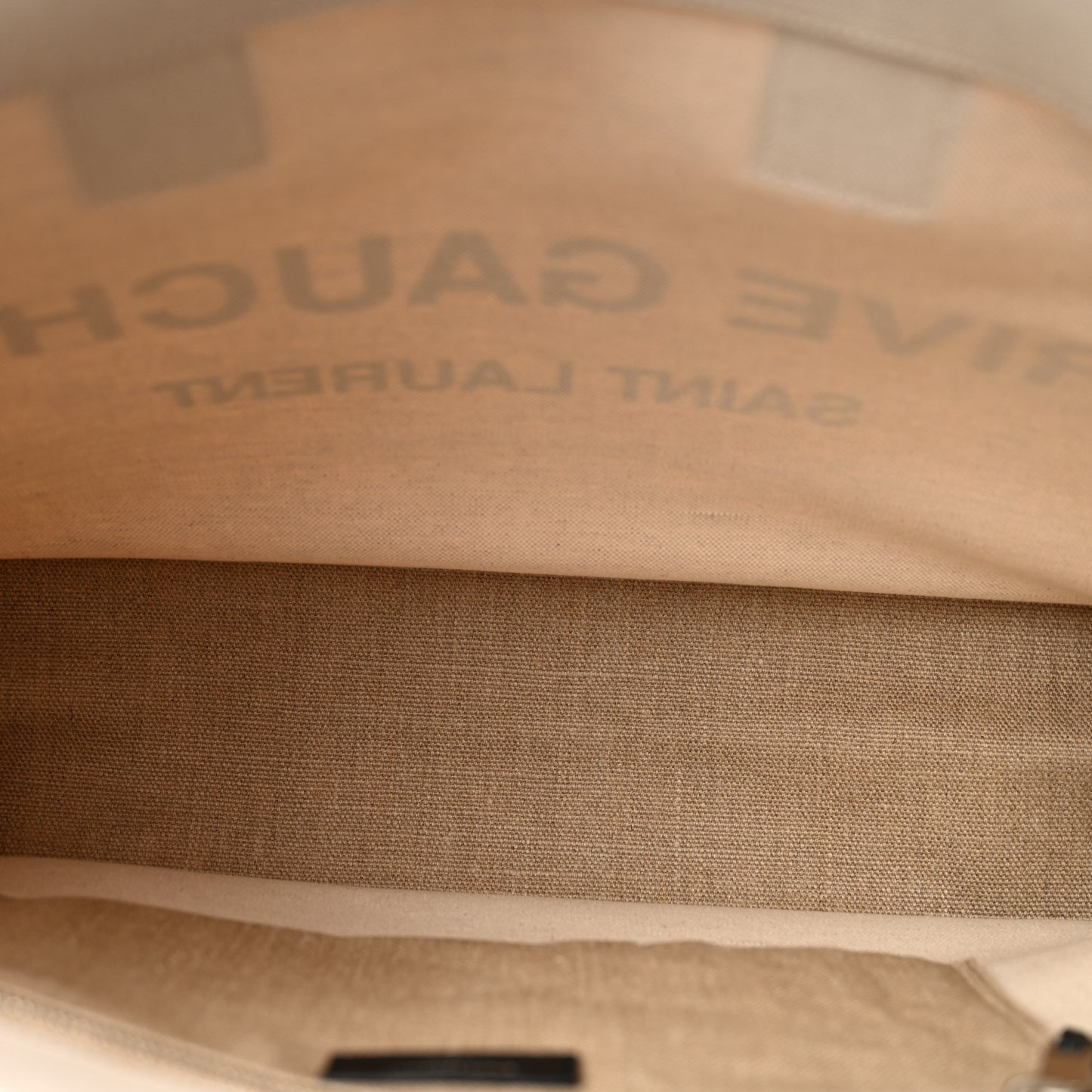 Linen Calfskin Rive Gauche Tote Optic White