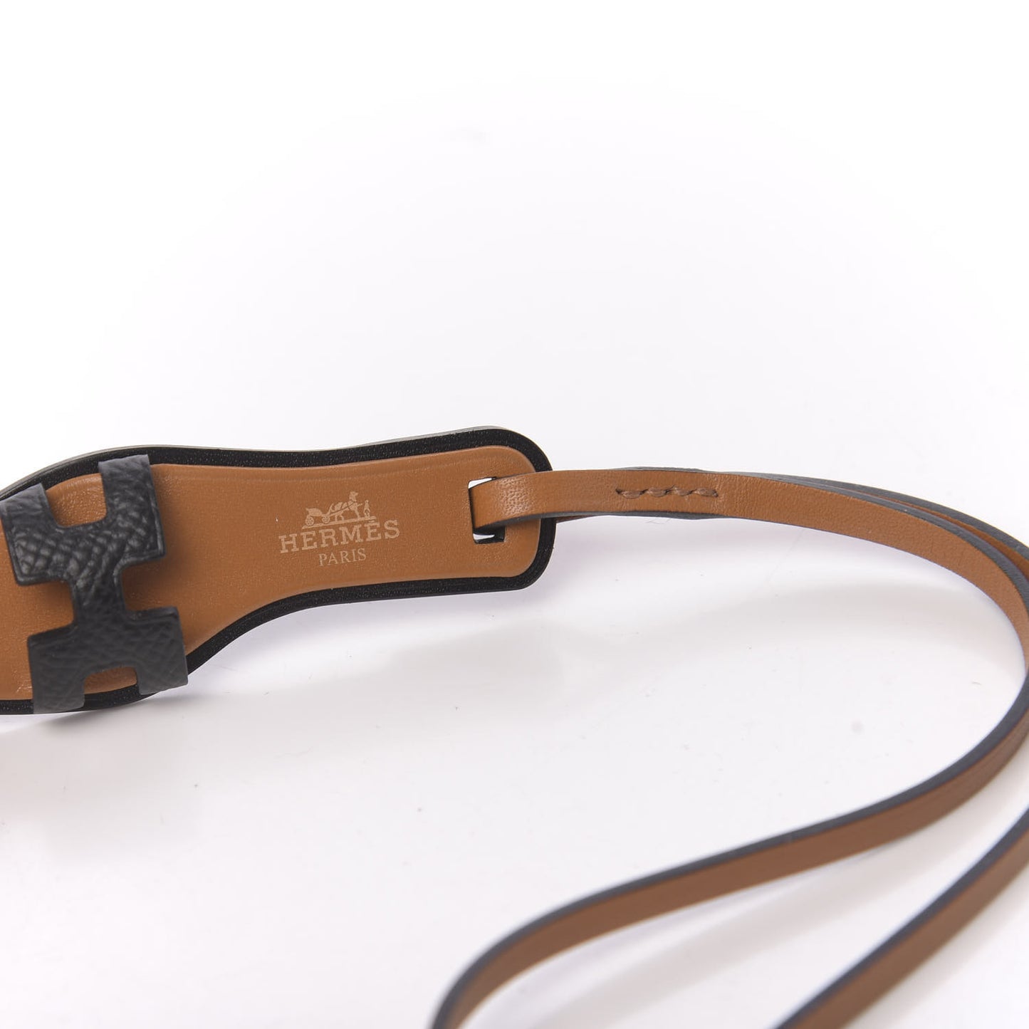 Epsom Butler Calfskin Hunter Oran Nano Bag Charm Black