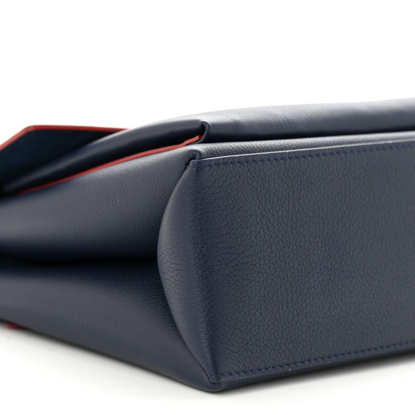Soft Calfskin My Lockme Top Handle Marine Rouge