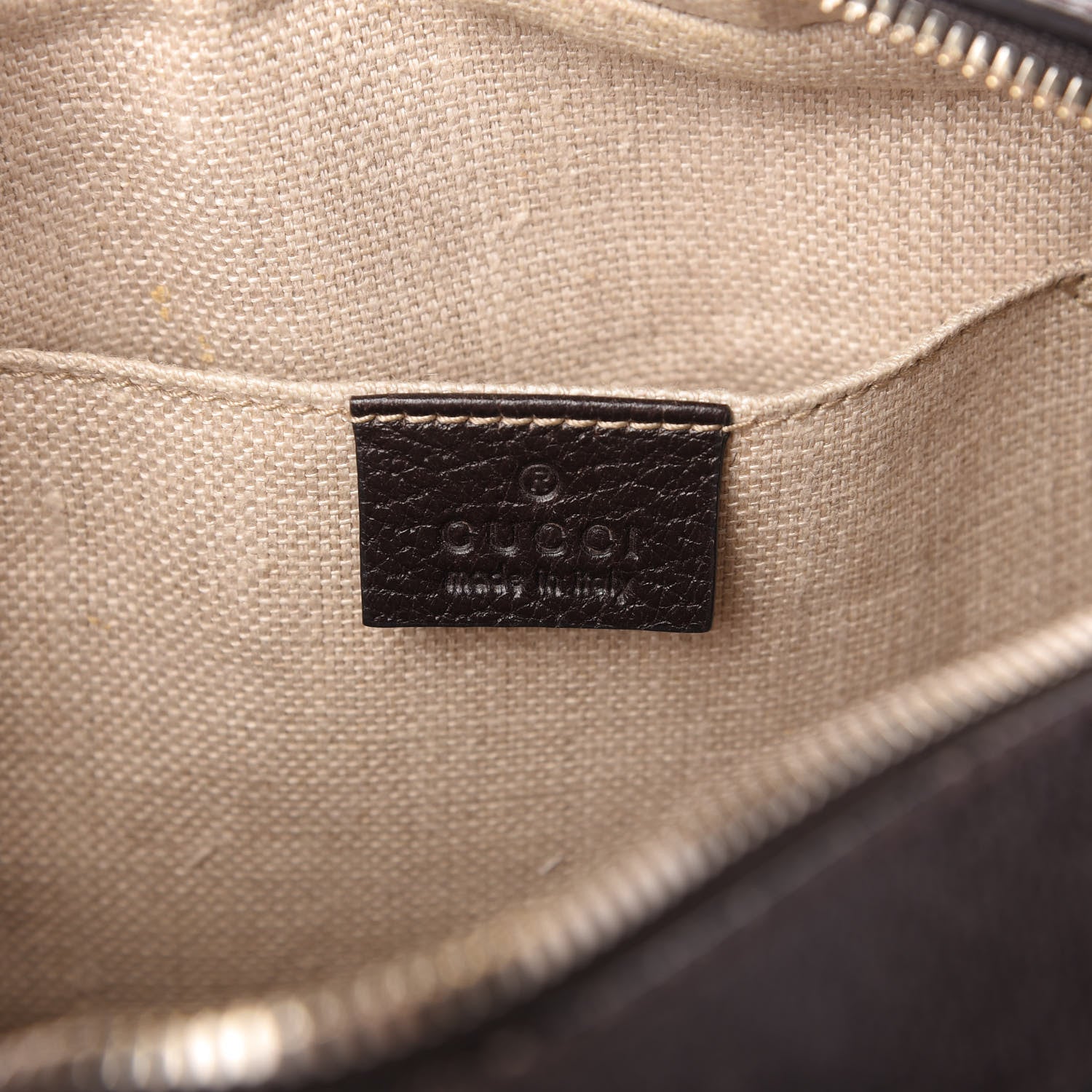Gucci GG Supreme Monogram Web Small Webby Bee Shoulder Bag Dark Brown 8 of 10