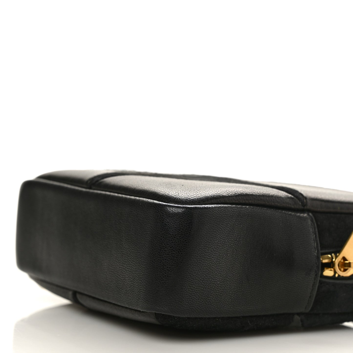 Lambskin Suede Patchwork Monogram Jamie Cube Black