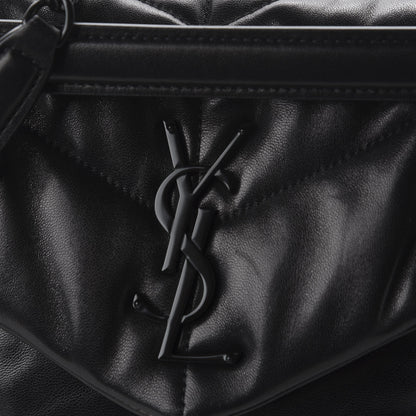 Saint Laurent Lambskin Quilted Small Loulou Puffer Monogram Chain Satchel Black 12 of 12