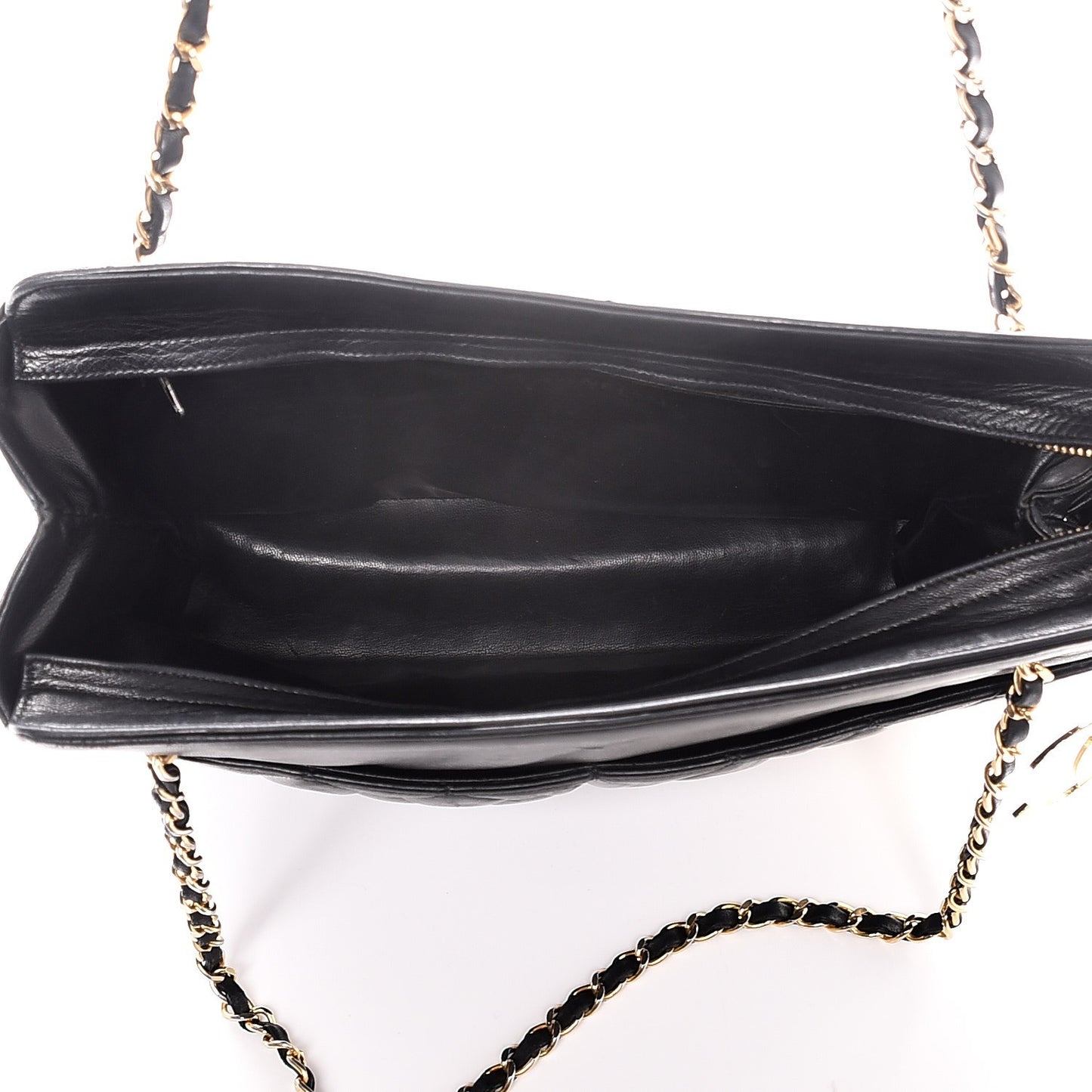 Lambskin Quilted Shoulder Bag Black