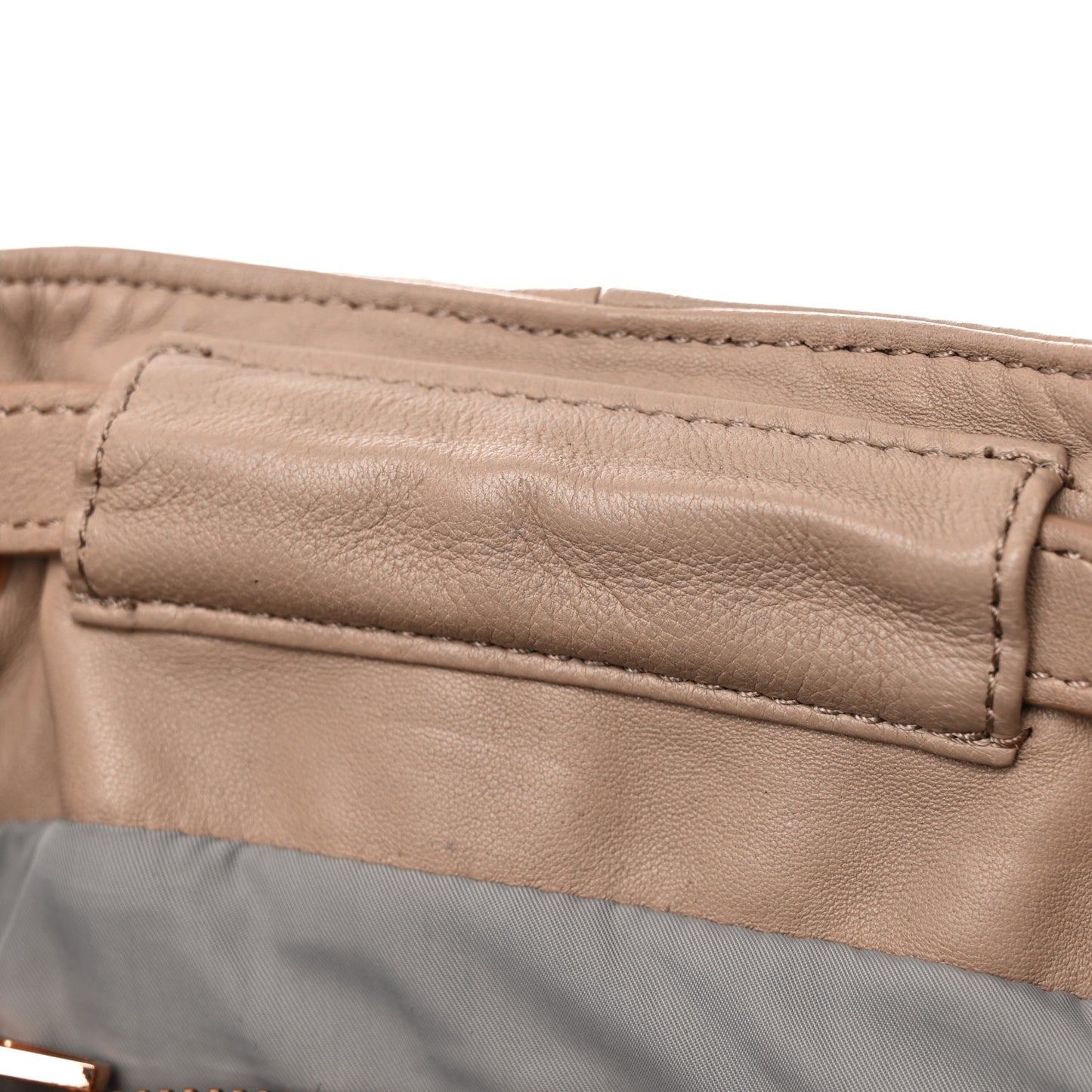Lambskin Mini Marti Backpack Latte Rose Gold Hardware