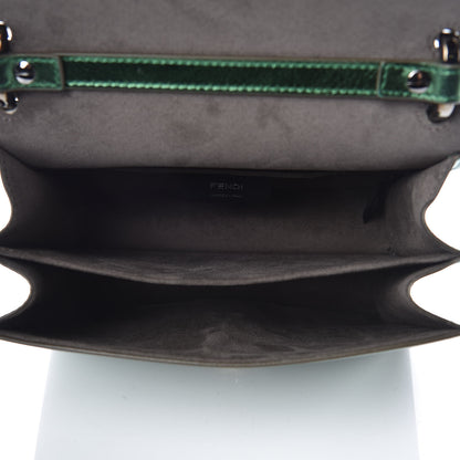 Fendi Vitello Catalan Mirror Scalloped Multi Studded Small Kan I Shoulder Bag Green 5 of 10