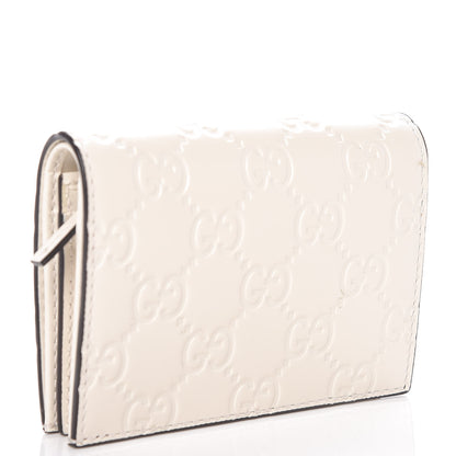 Gucci Guccissima Cherries Card Case Wallet White 3 of 10