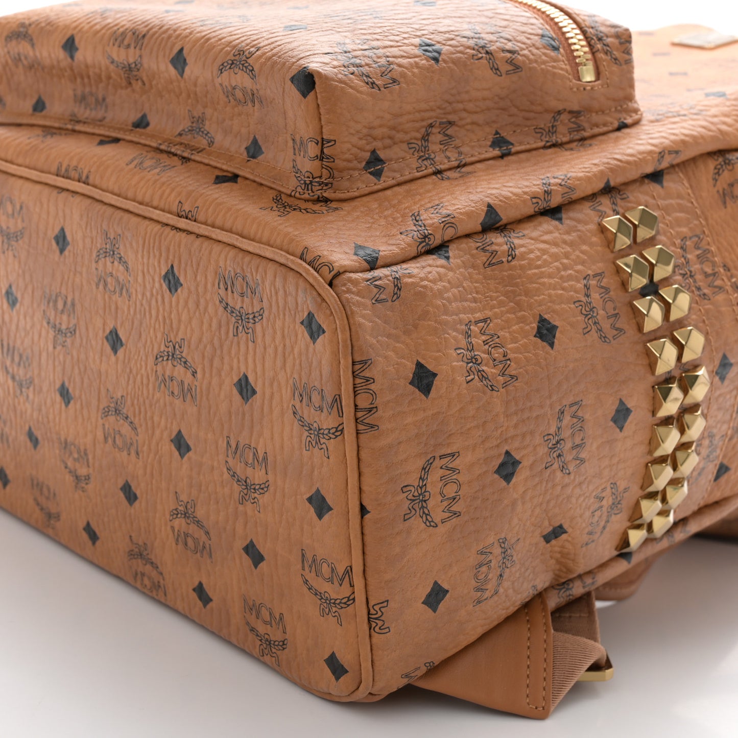 Visetos Medium Side Studs Stark Backpack Cognac