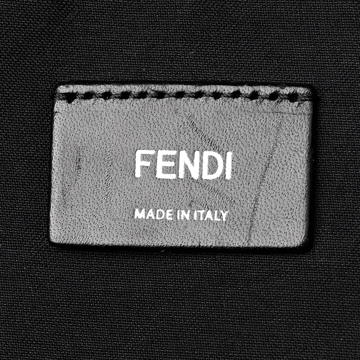 Fendi Glazed Fabric Nylon FF 1974 Diagonal Pouch Pocket Backpack Black Sunflower 6 of 12