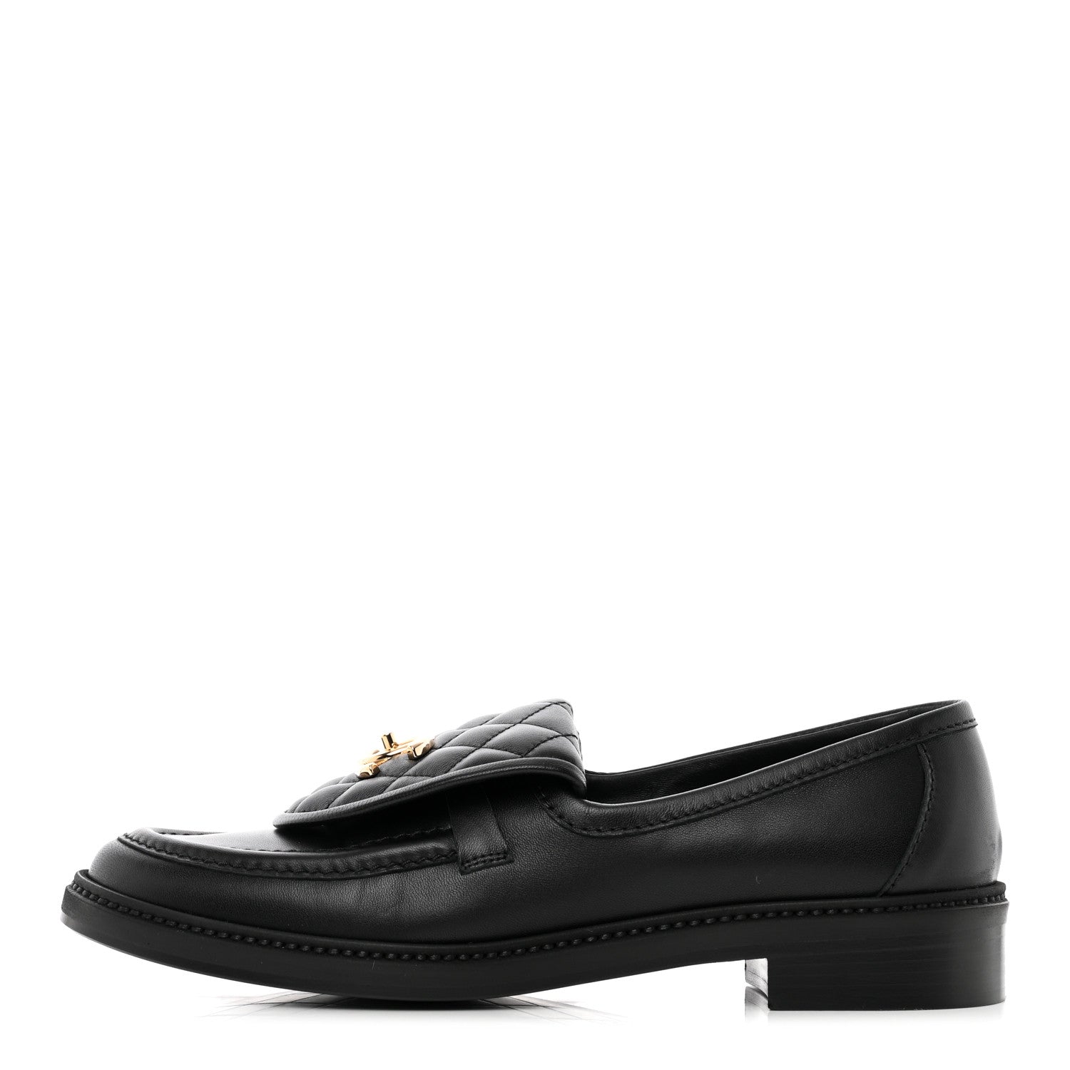 Chanel Lambskin Quilted CC Turnlock Loafers 41 Black 1 of 14