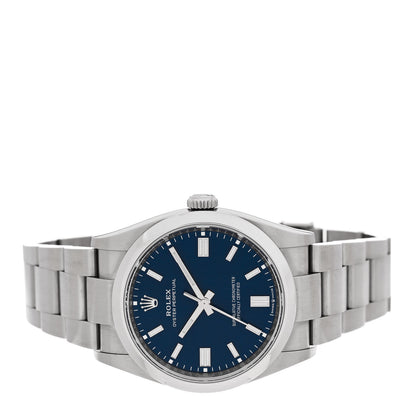 Rolex Stainless Steel 36mm Oyster Perpetual Watch Bright Blue 126000 2 of 5