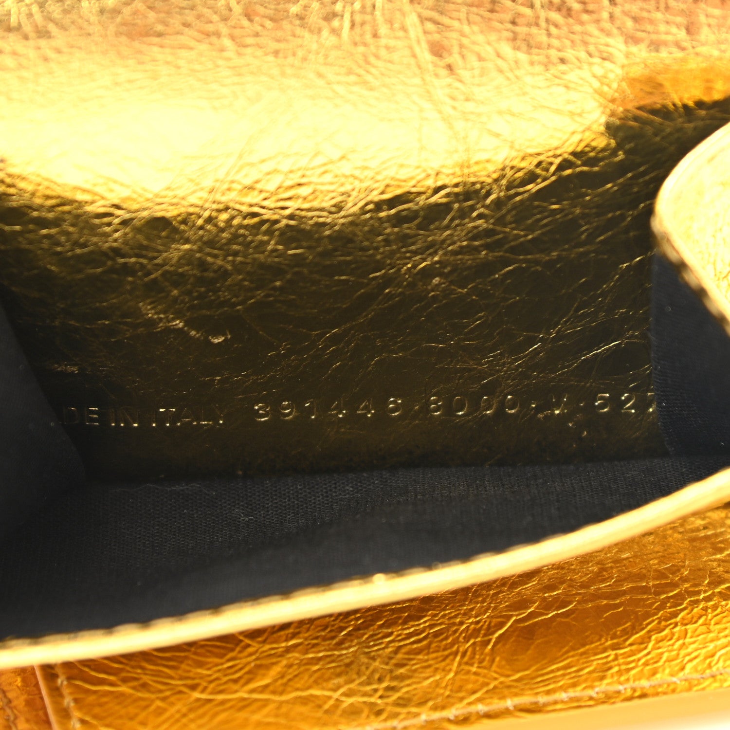 Balenciaga Metallic Calfskin Mini Papier Wallet Gold 7 of 8