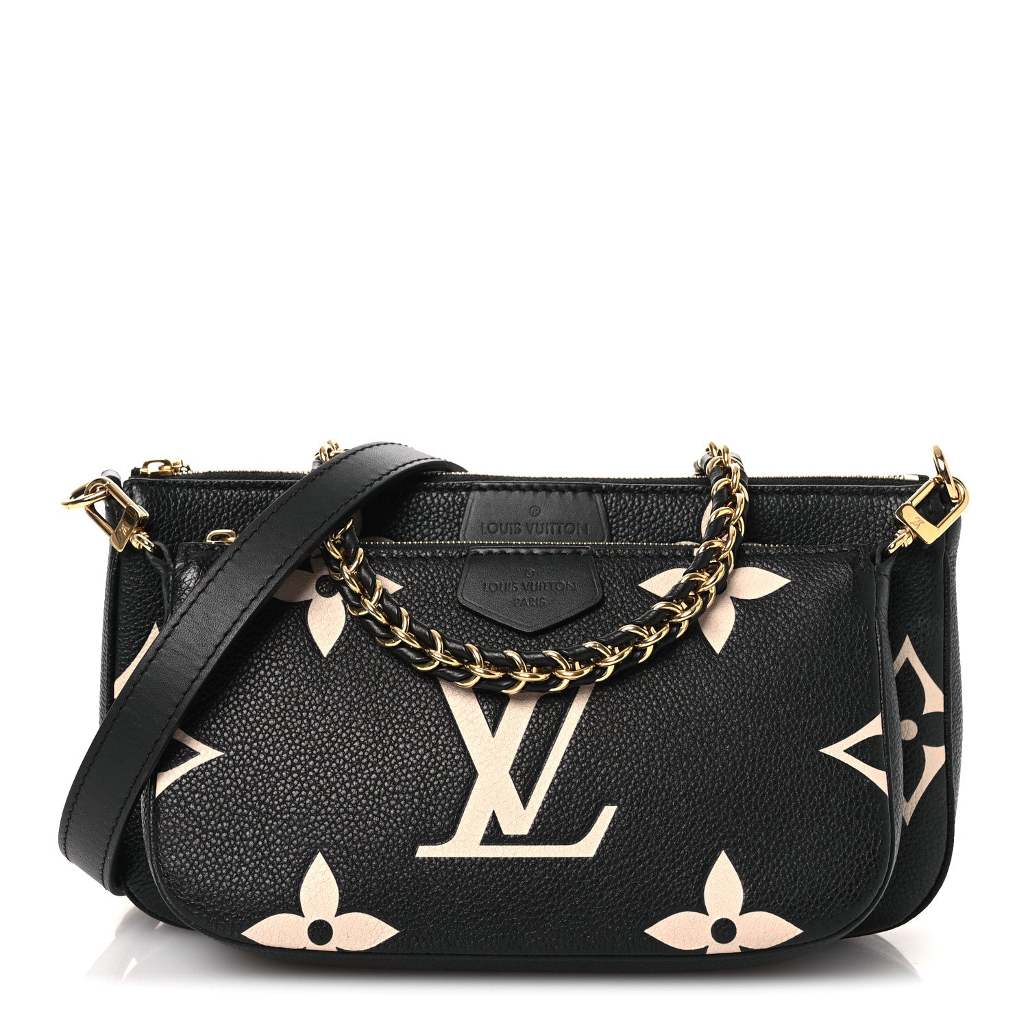 Louis Vuitton Empreinte Monogram Giant Multi Pochette Accessories Black Beige 1 of 10
