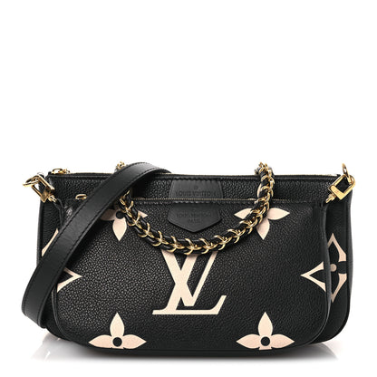 Louis Vuitton Empreinte Monogram Giant Multi Pochette Accessories Black Beige 1 of 10