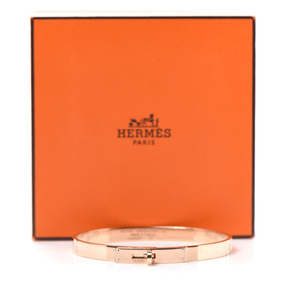 Hermes 18K Rose Gold Diamond PM Kelly Bracelet SH 6 of 6