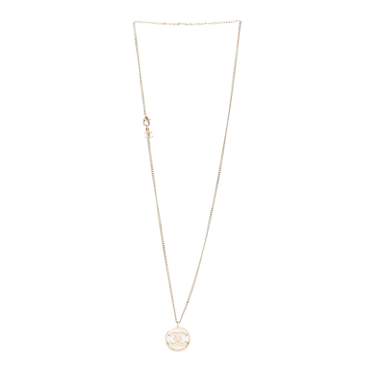 Chanel Mesh CC Necklace Gold 3 of 5