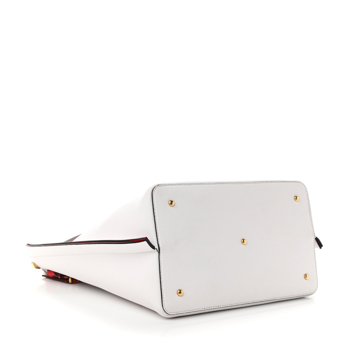Grainy Calfskin VLogo Escape Hobo Bag White