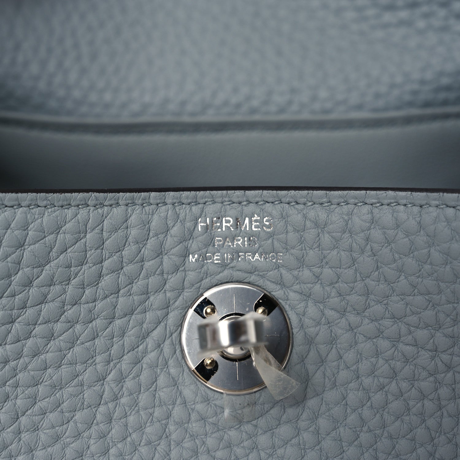 Hermes Taurillon Clemence Mini Lindy 20 Bleu Glacier 6 of 11