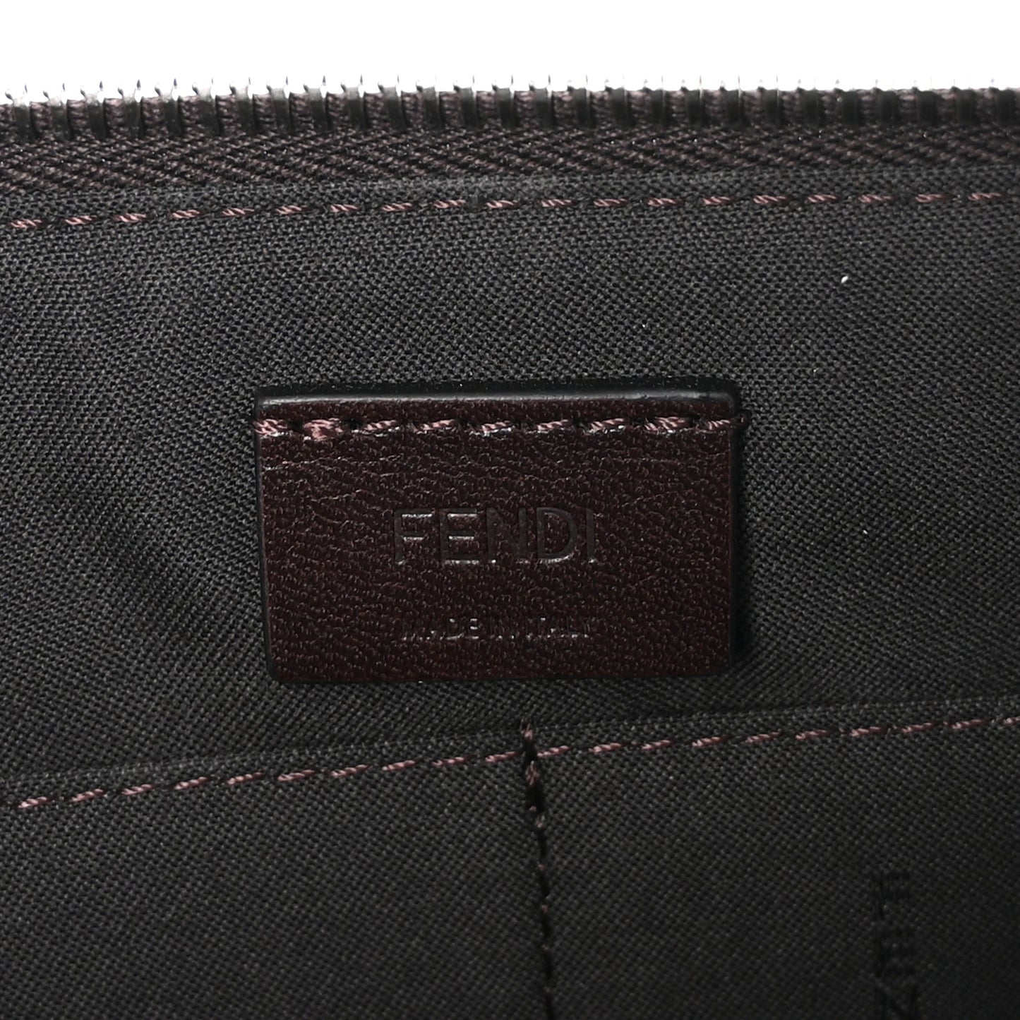 X SARAH COLEMAN Vitello Grace Light Micro FF Vertigo Embossed Flat Clutch Maya Black