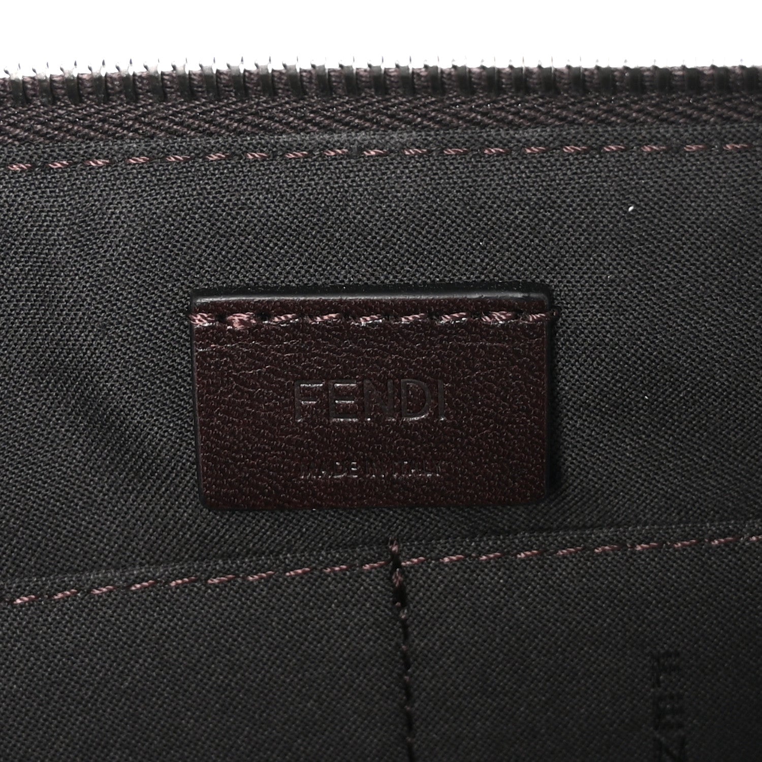 Fendi X SARAH COLEMAN Vitello Grace Light Micro FF Vertigo Embossed Flat Clutch Maya Black 6 of 7