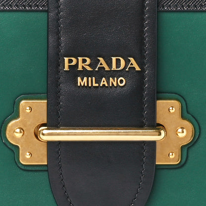 Prada City Calf Saffiano Cahier Bag Biliardo Black 8 of 10
