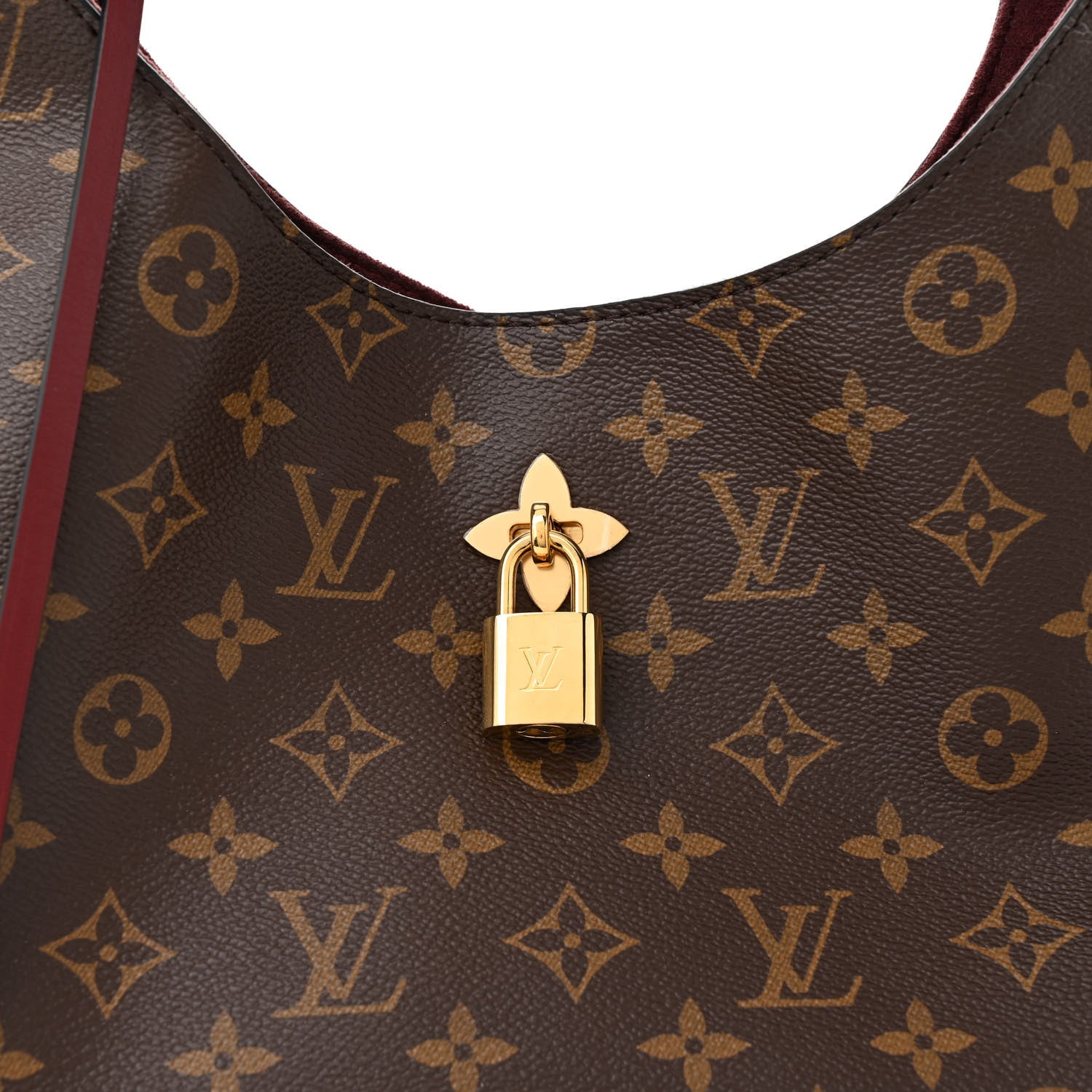 Louis Vuitton Monogram Flower Hobo Bordeaux 8 of 15