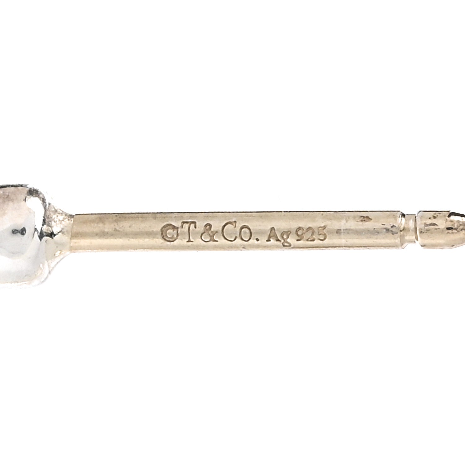 Tiffany Sterling Silver Diamond Mini Return To Tiffany Heart Hoop Earrings 4 of 4