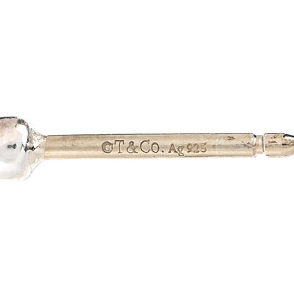 Tiffany Sterling Silver Diamond Mini Return To Tiffany Heart Hoop Earrings 4 of 4