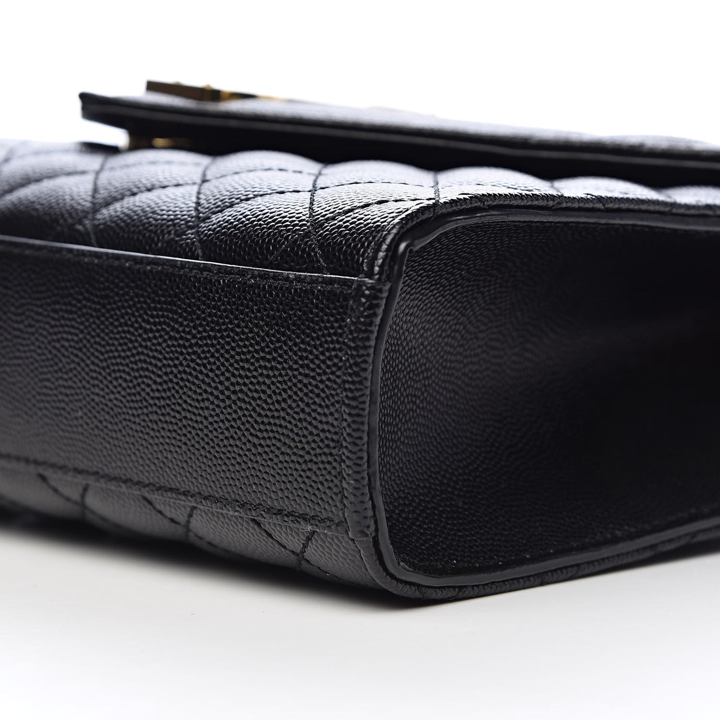 Grain De Poudre Textured Mixed Matelasse Triquilt Medium Monogram Satchel Black