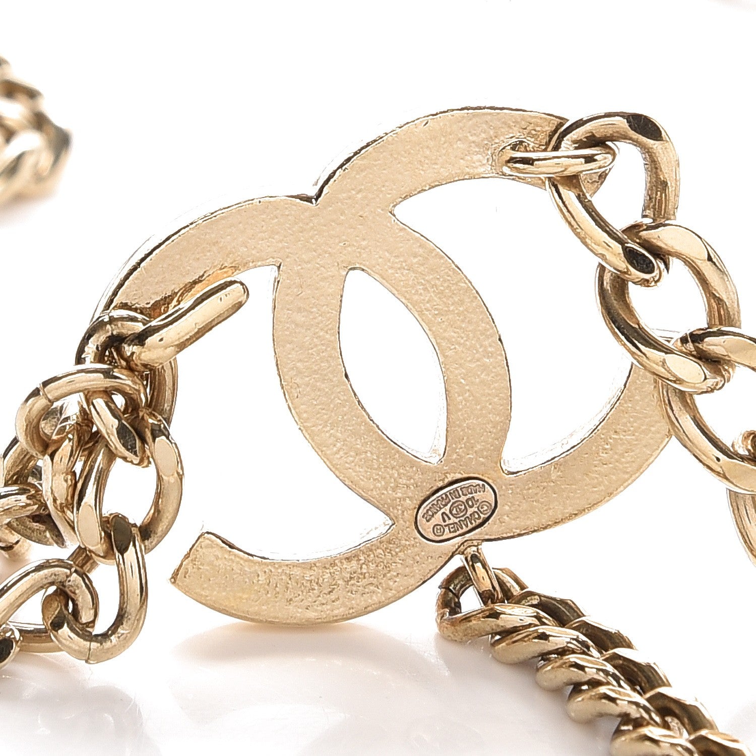 Chanel Enamel CC Chain Belt White Gold 3 of 4