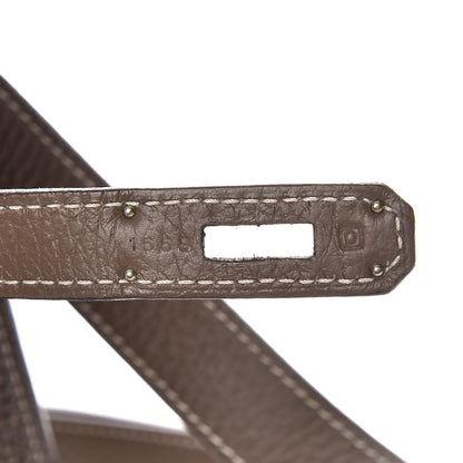 Hermes Taurillon Clemence Jypsiere 28 Etoupe 8 of 8