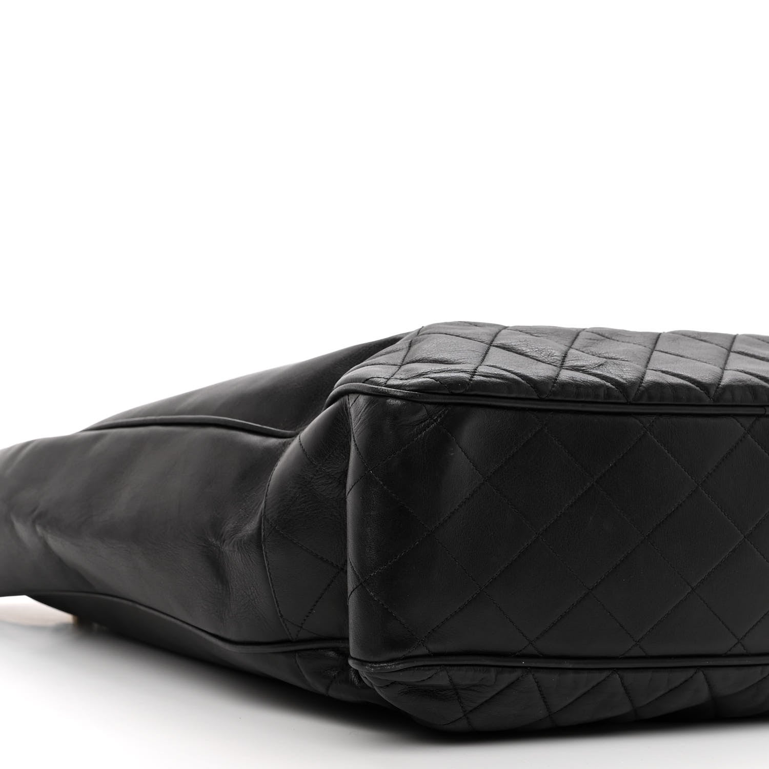 Chanel Lambskin Quilted CC Shopping Tote Black 9 of 11