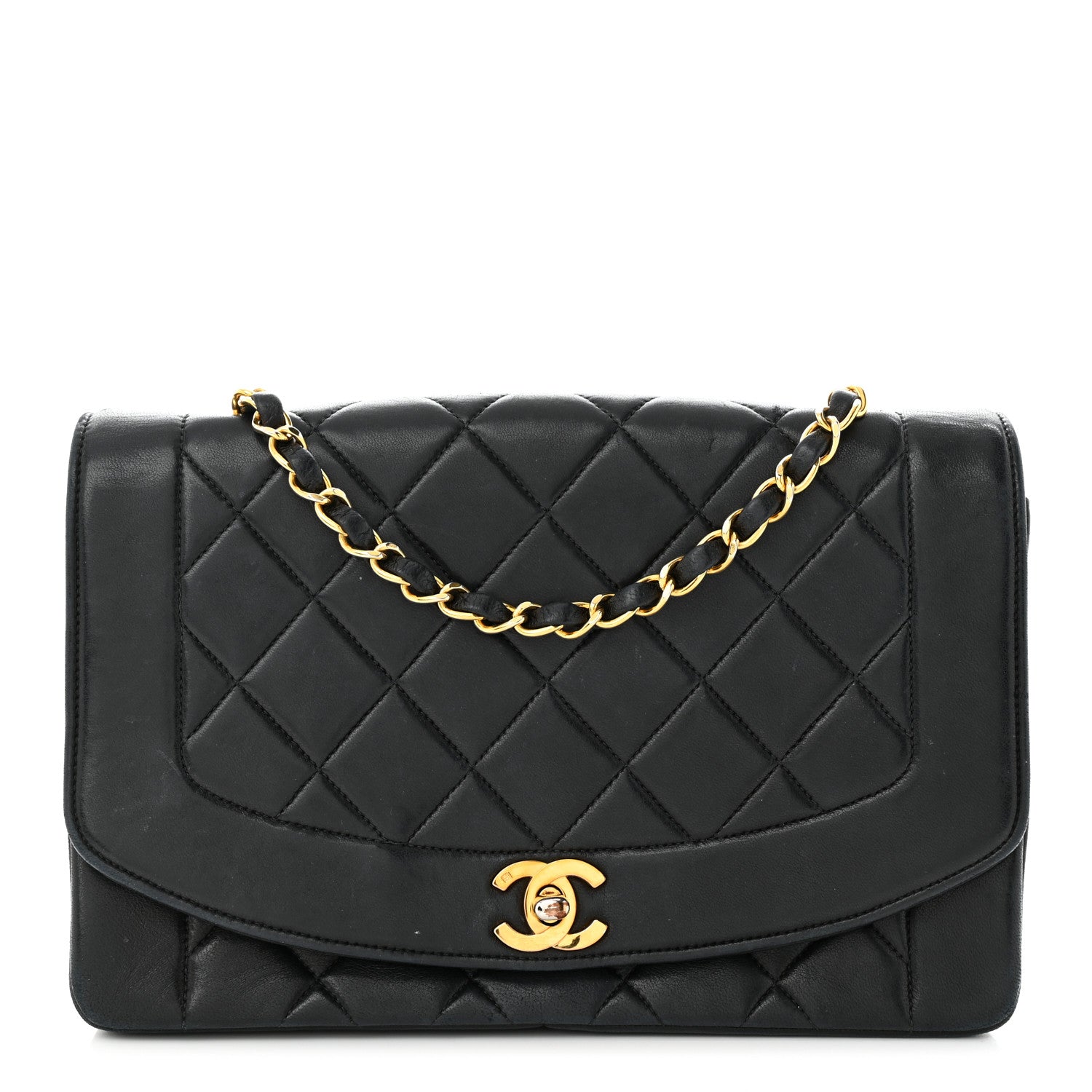 Chanel Lambskin Quilted Medium Single Flap Black 1 of 15