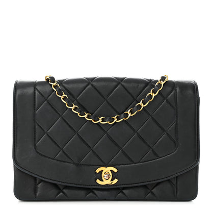 Chanel Lambskin Quilted Medium Single Flap Black 1 of 15