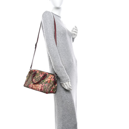 Gucci GG Supreme Monogram Blooms Small Boston Beige Multicolor Dry Rose 3 of 19