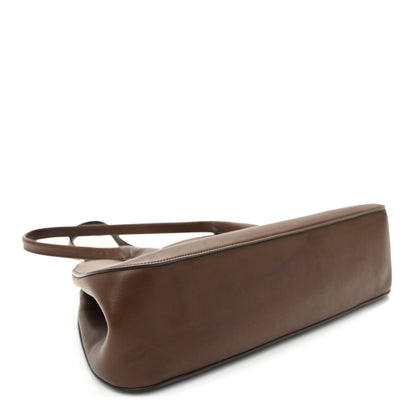 The Row Polished Saddle Calfskin Alger Shoulder Bag Deep Brown 4 of 9