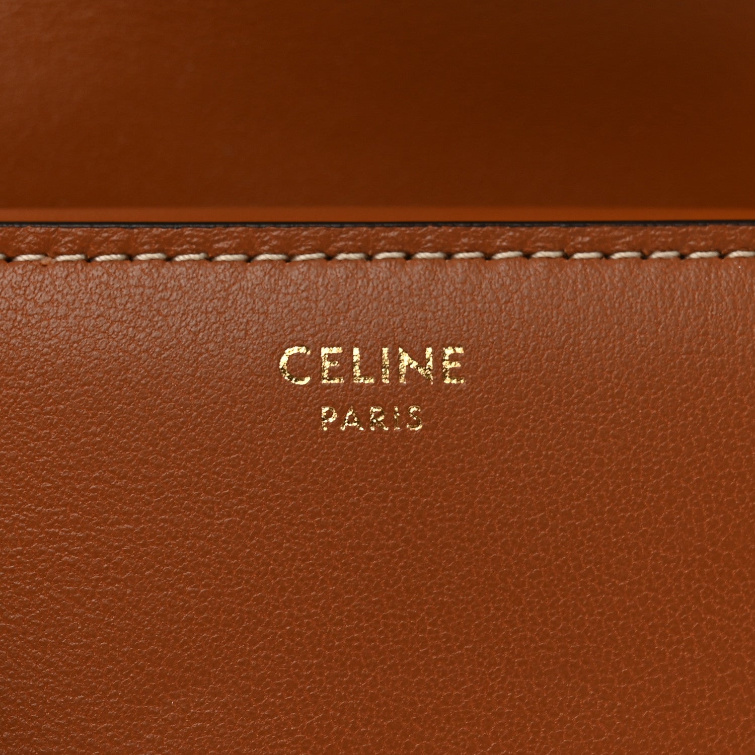 Celine Shiny Smooth Lambskin Small Triomphe Wallet Tan 7 of 8