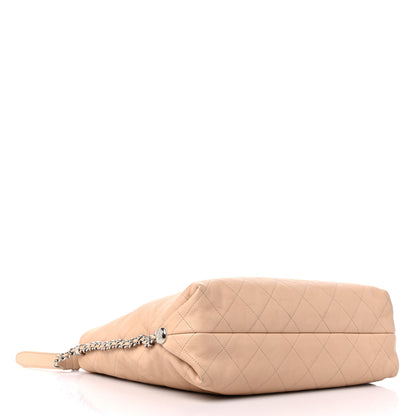 Chanel Grained Calfskin Stitched Medium Braided With Style Hobo Beige 4 of 11