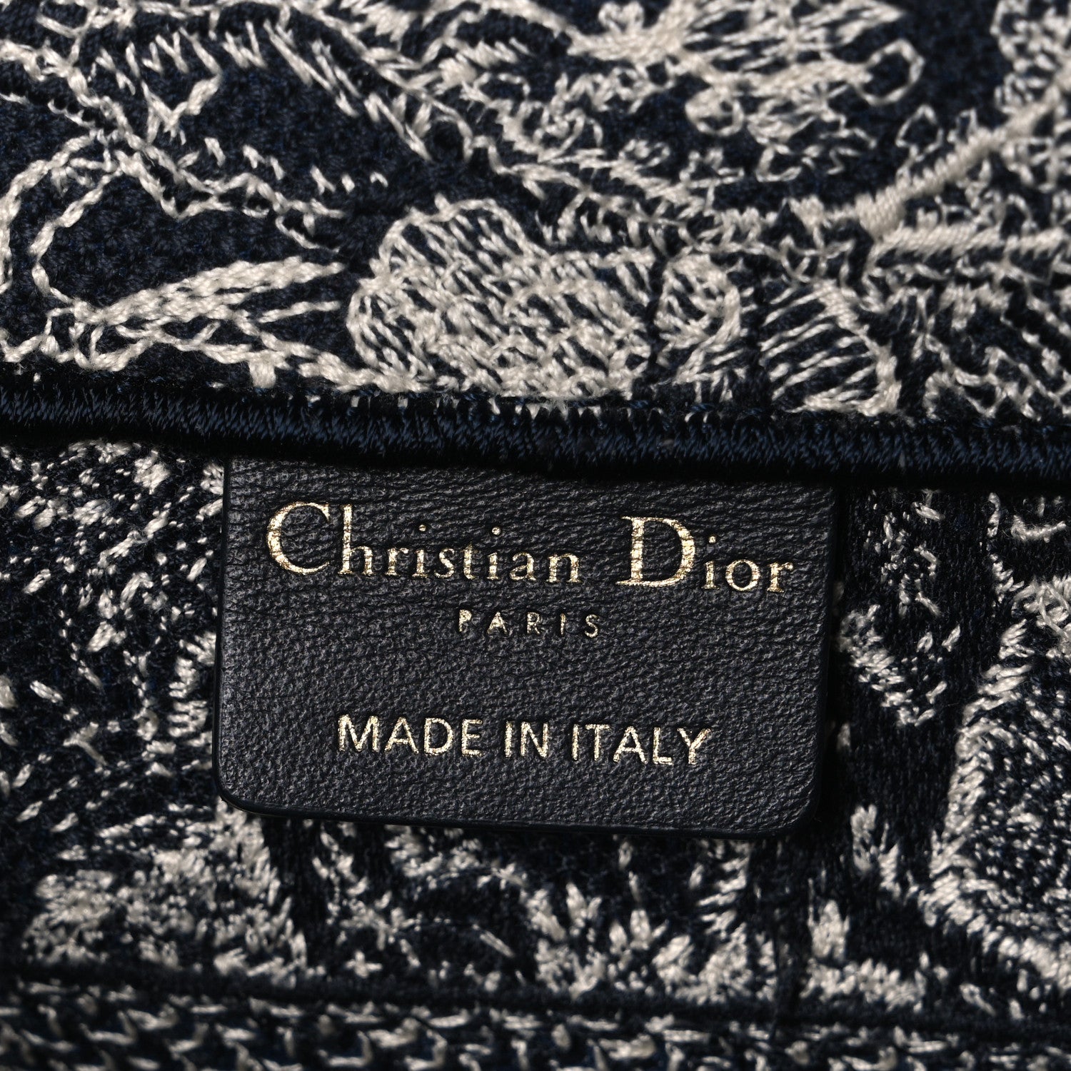 Christian Dior Canvas Embroidered Small Dioriviera Toile De Jouy